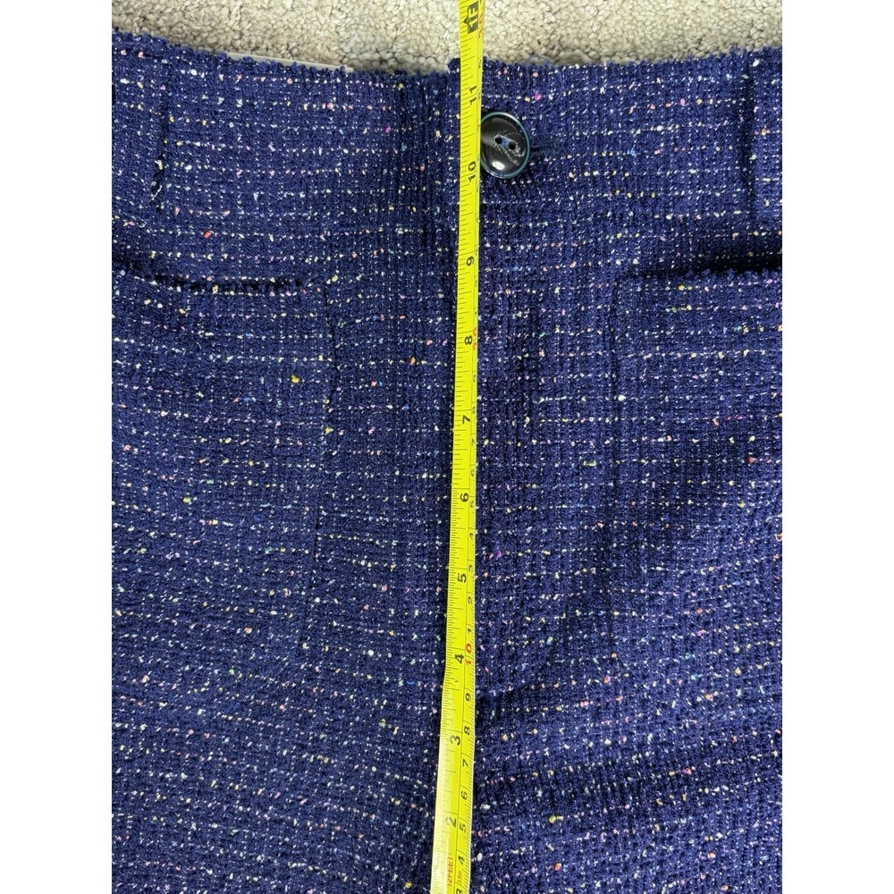 Anthropologie Maeve The Colette Pants 29 Blue Multi Tweed Wide Leg Crop Career - Picture 5 of 8